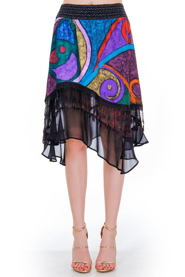 Fusta jerse pictata  Liza Panait Liza Panait Online Boutique